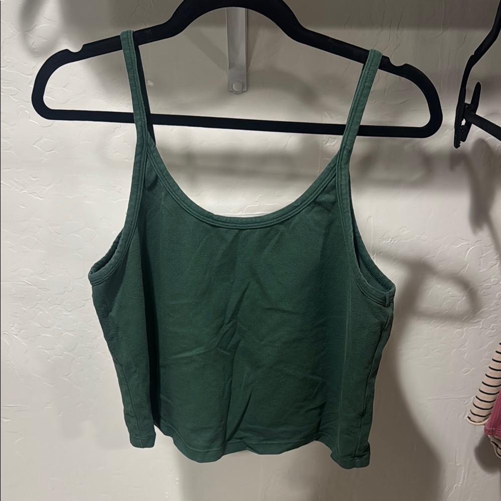 ARQ forest green cropped tank